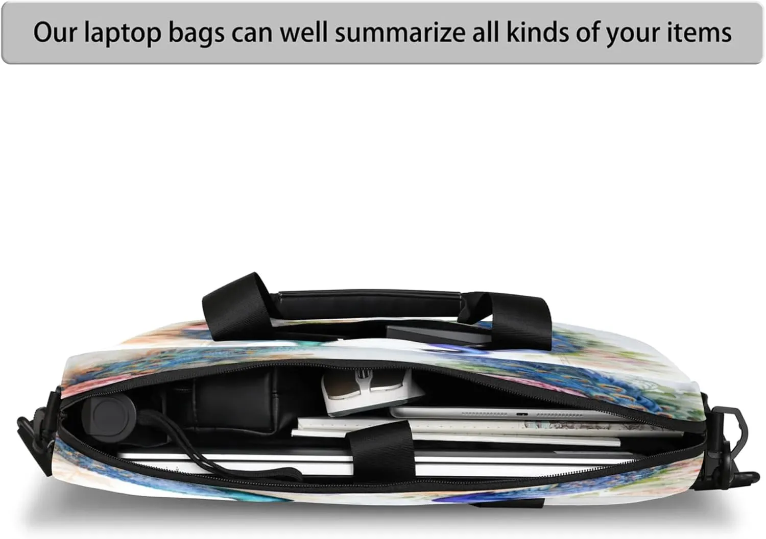 Laptop Shoulder Bag Compatible with Handle, Messenger Shoulder Case for Laptop or Tablet, Laptop Carrying Case