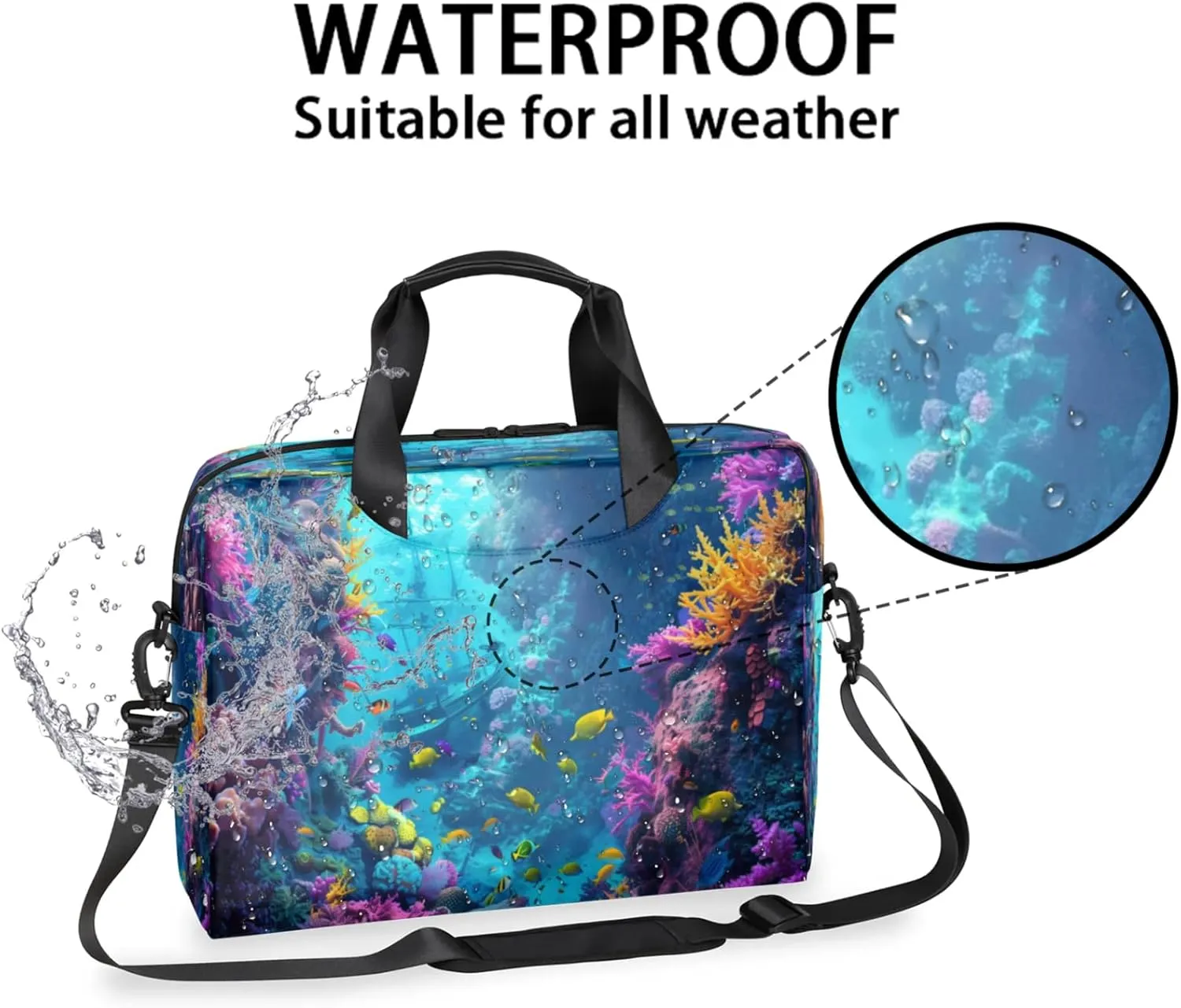 Laptop Shoulder Bag Compatible with Handle, Messenger Shoulder Case for Laptop or Tablet, Laptop Carrying Case