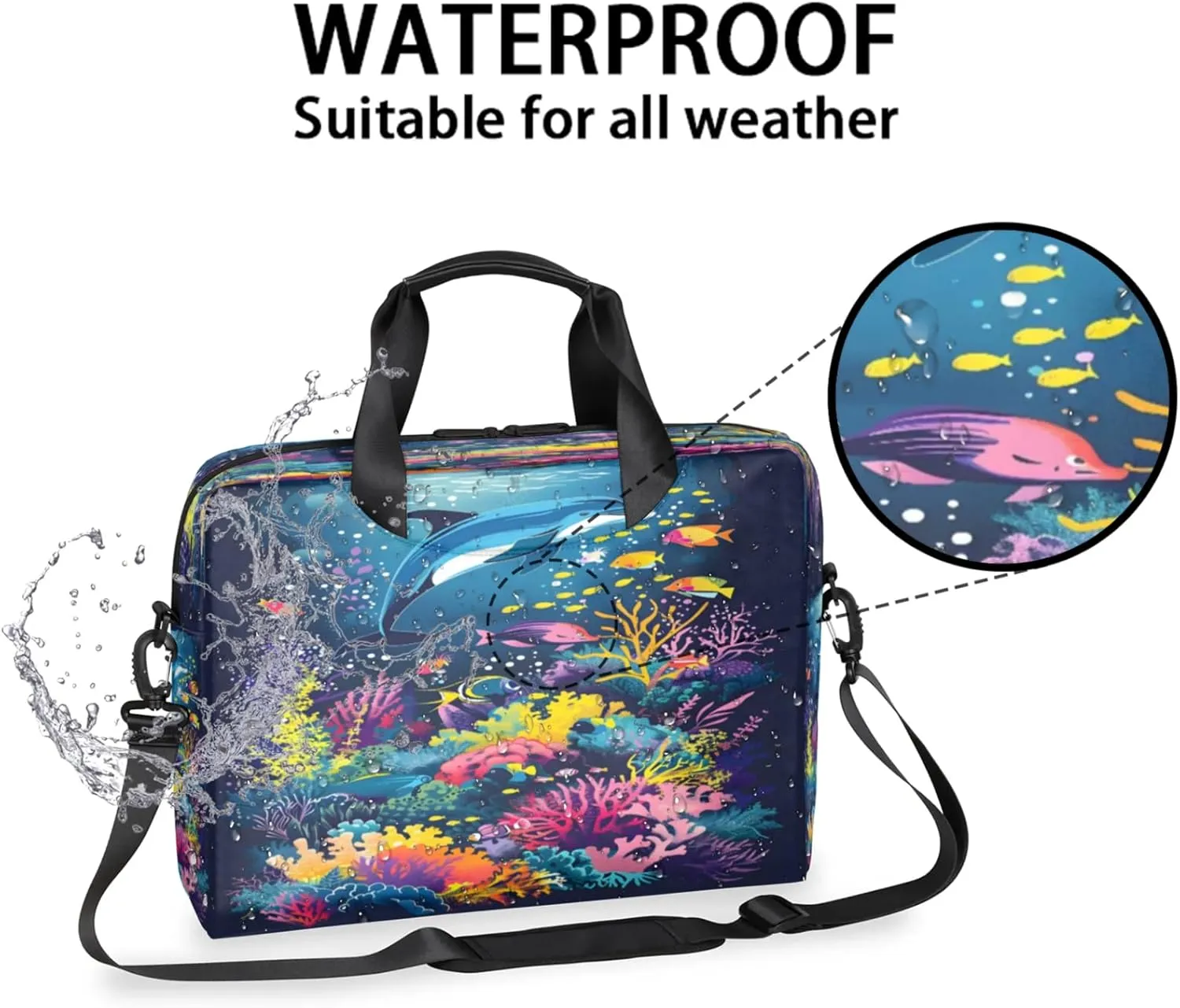 Laptop Shoulder Bag Compatible with Handle, Messenger Shoulder Case for Laptop or Tablet, Laptop Carrying Case
