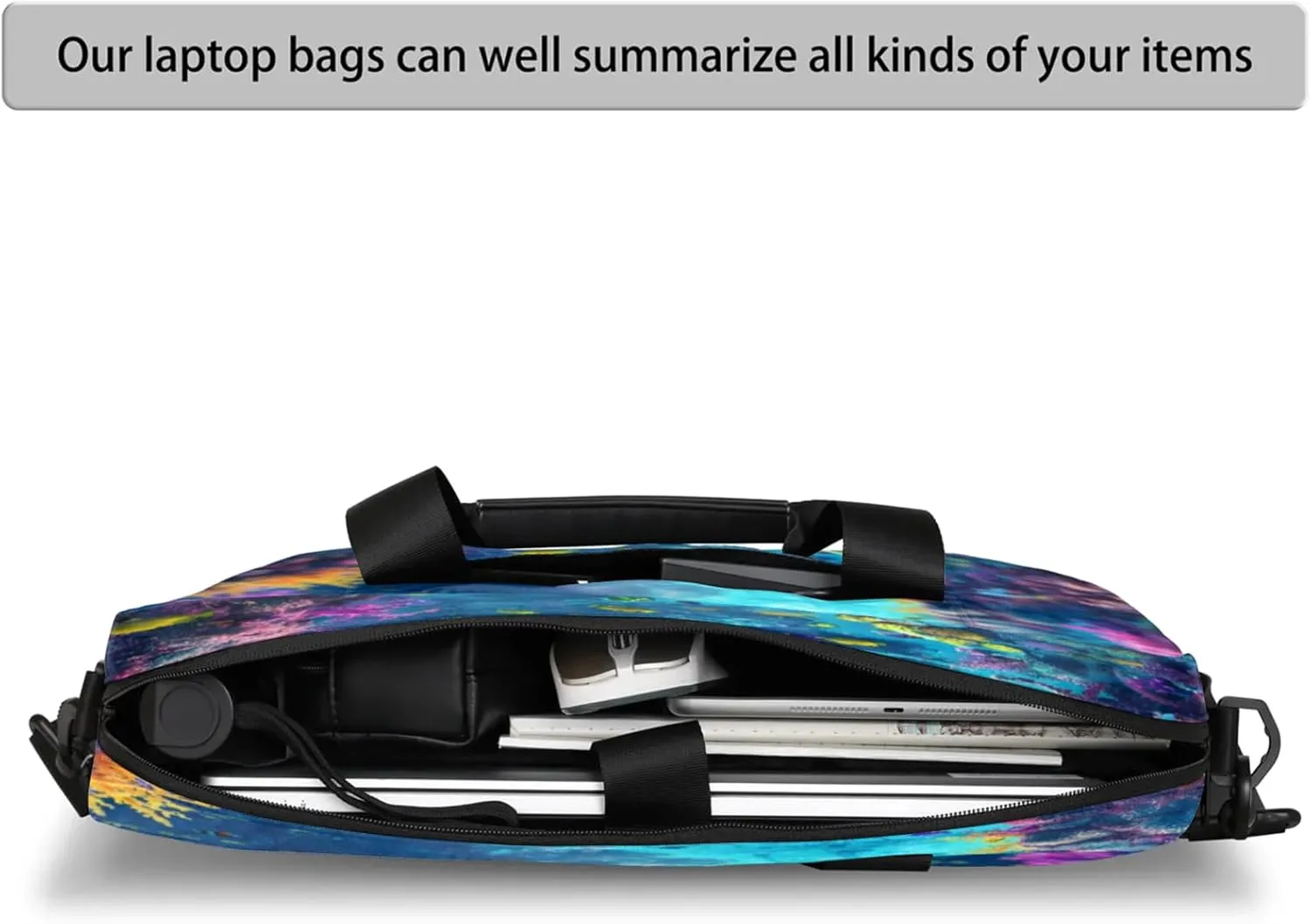 Laptop Shoulder Bag Compatible with Handle, Messenger Shoulder Case for Laptop or Tablet, Laptop Carrying Case