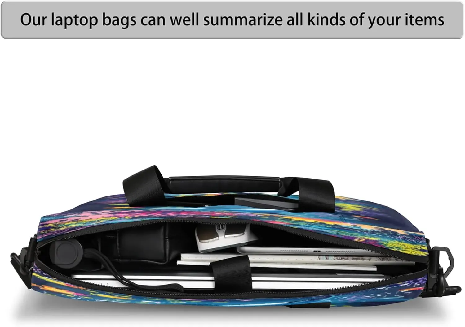 Laptop Shoulder Bag Compatible with Handle, Messenger Shoulder Case for Laptop or Tablet, Laptop Carrying Case
