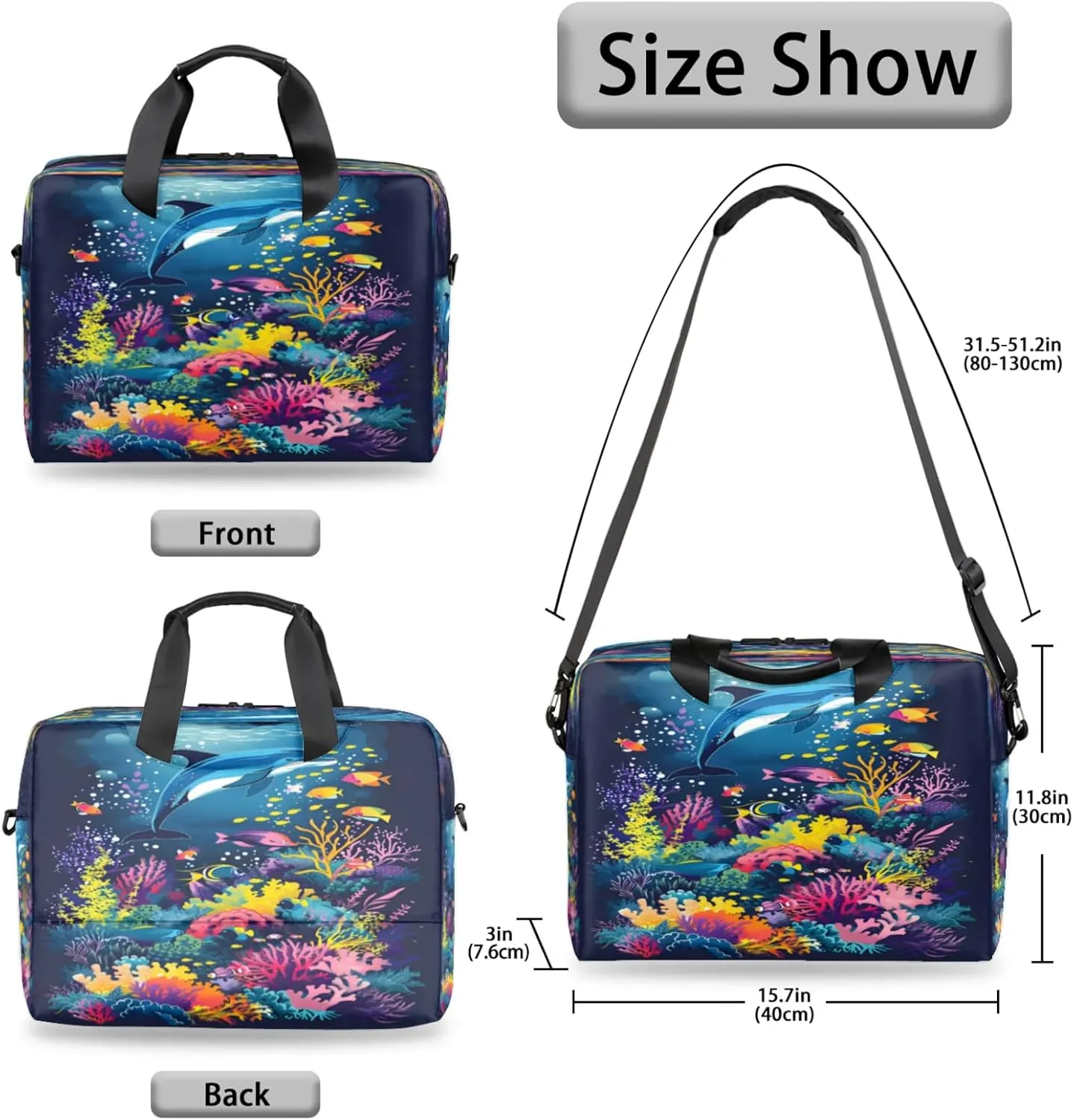 Laptop Shoulder Bag Compatible with Handle, Messenger Shoulder Case for Laptop or Tablet, Laptop Carrying Case