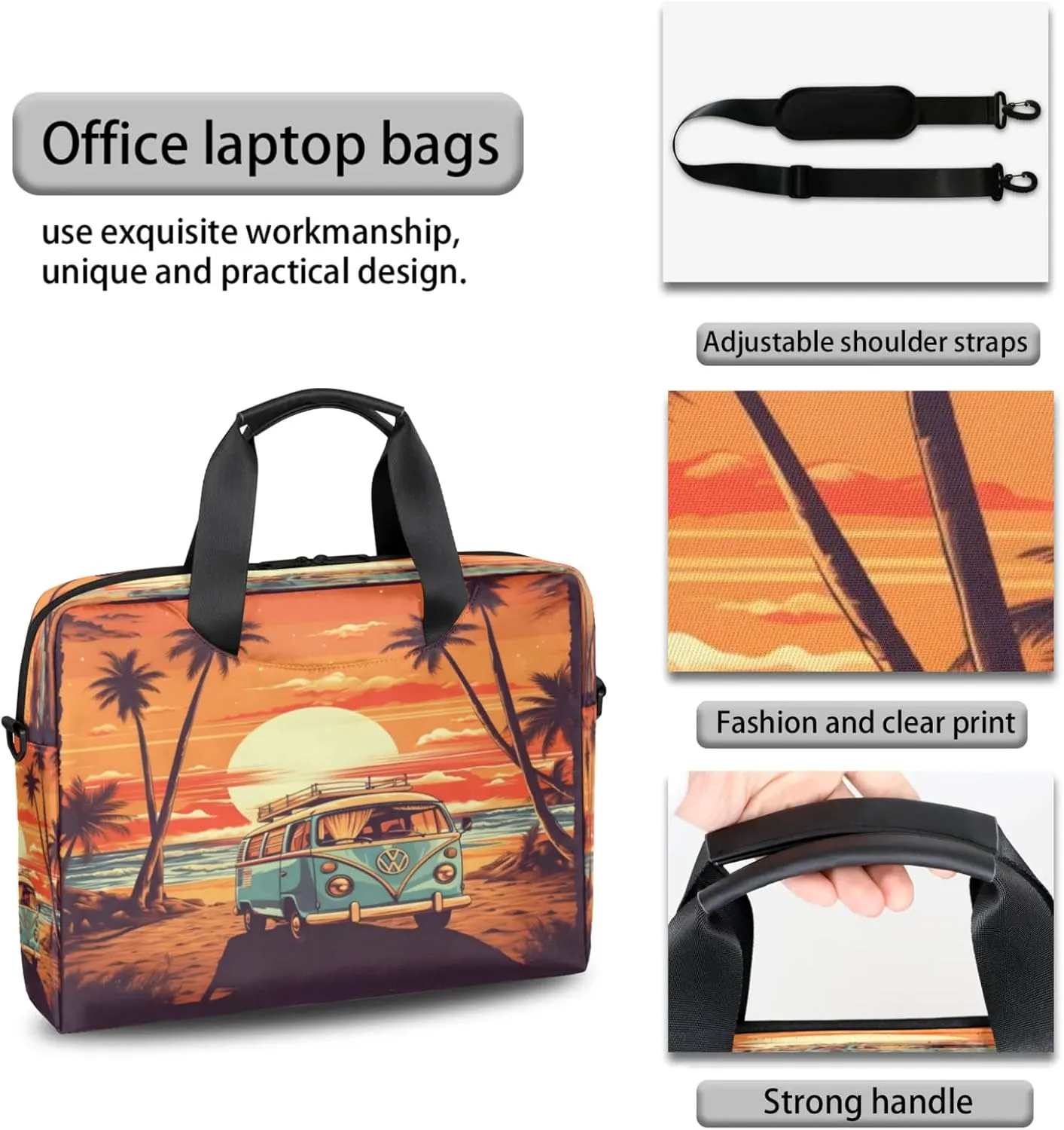Laptop Shoulder Bag Compatible with Handle, Messenger Shoulder Case for Tablet, Laptop Carrying Case