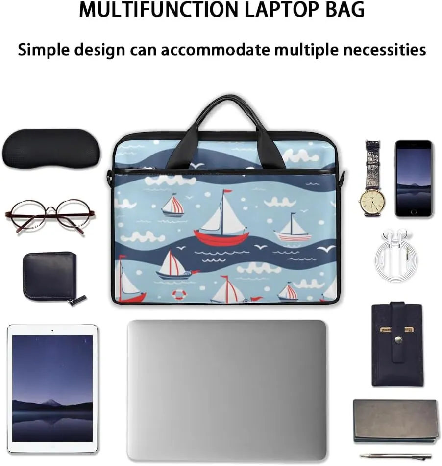 Laptop Shoulder Bag Computer Bag 13-15 Inches Laptop Carrying Case with Shoulder Strap for Women Men