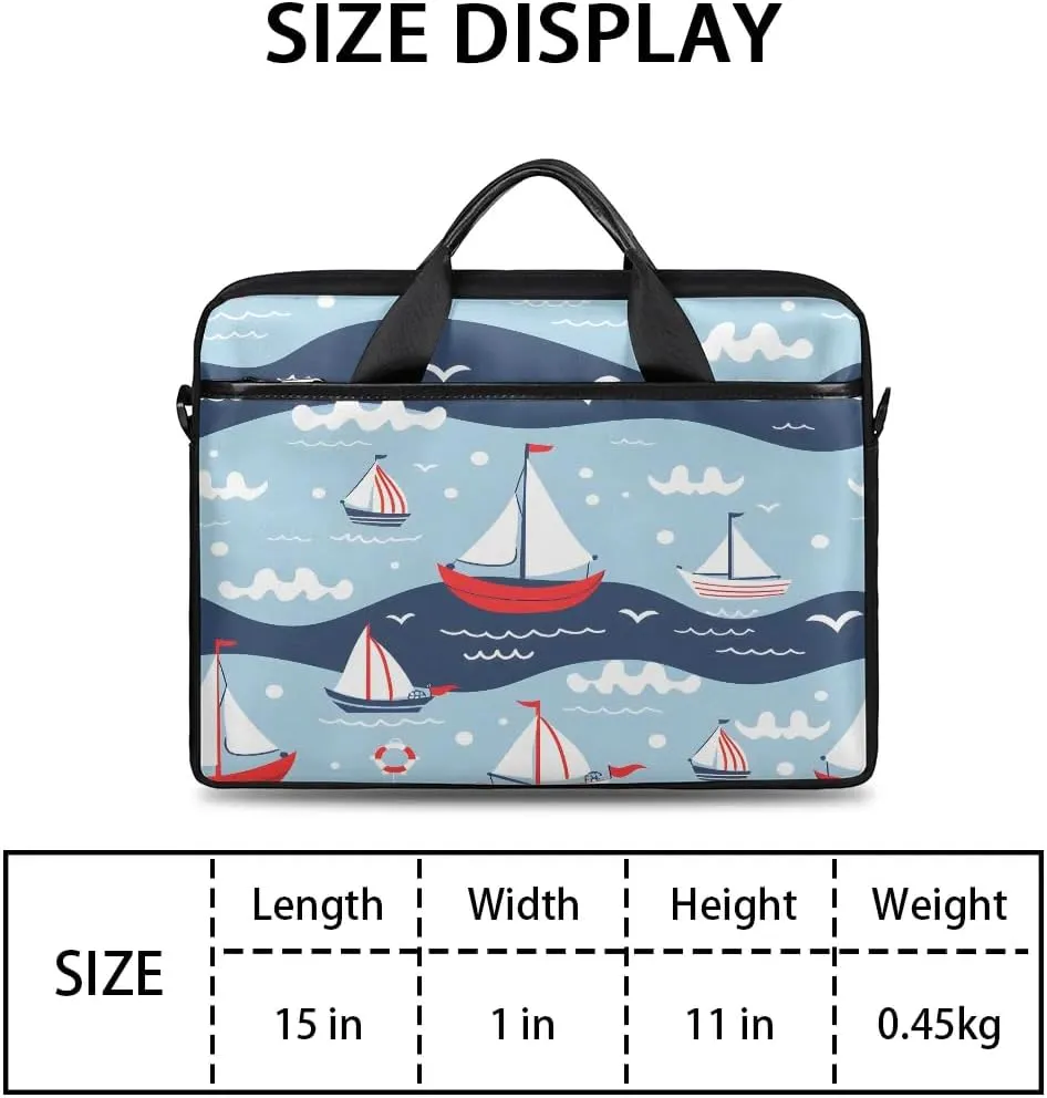 Laptop Shoulder Bag Computer Bag 13-15 Inches Laptop Carrying Case with Shoulder Strap for Women Men
