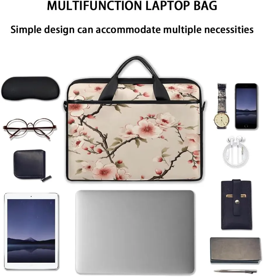 Laptop Shoulder Bag Computer Bag 13-15 Inches Laptop Carrying Case with Shoulder Strap for Women Men
