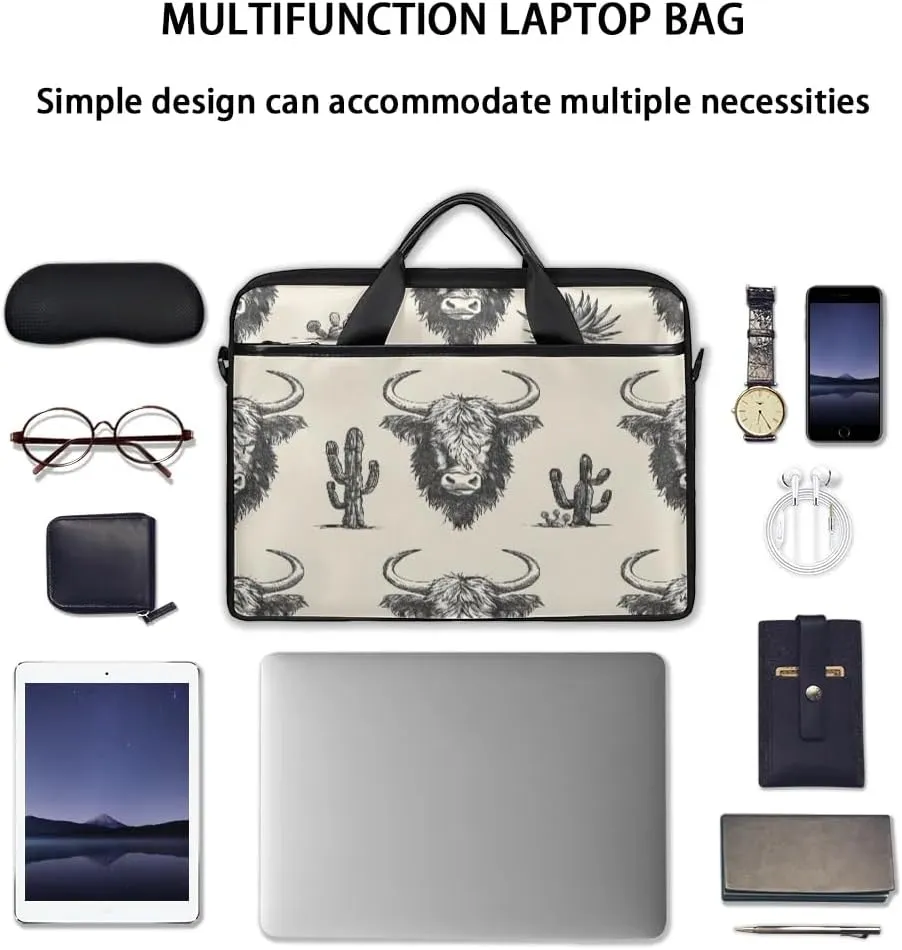 Laptop Shoulder Bag Computer Bag 13-15 Inches Laptop Carrying Case with Shoulder Strap for Women Men