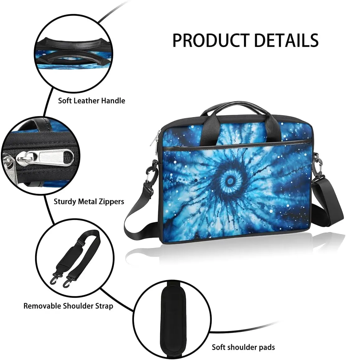Laptop Shoulder Bag for 13-15 Inch Waterproof Laptop Sleeve Case Bag Slim Computer Carry Case Computer Cases for Laptops