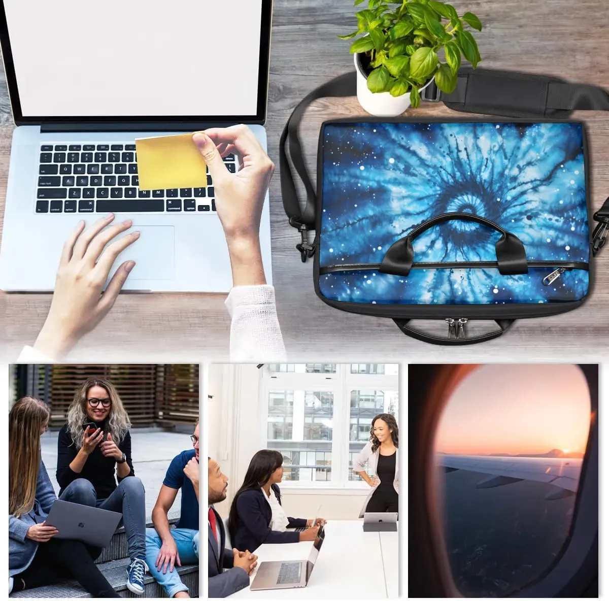 Laptop Shoulder Bag for 13-15 Inch Waterproof Laptop Sleeve Case Bag Slim Computer Carry Case Computer Cases for Laptops