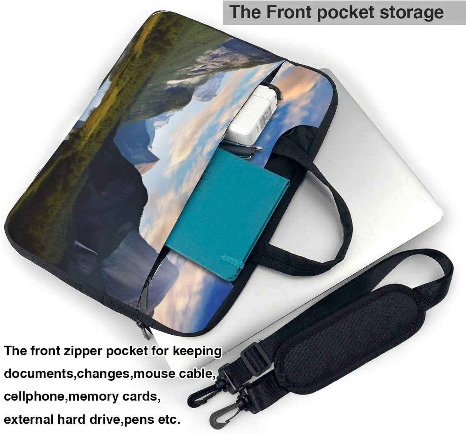 Laptop Shoulder Bag Laptop Bag Computer Bag National Park Messenger Bag for Unisex