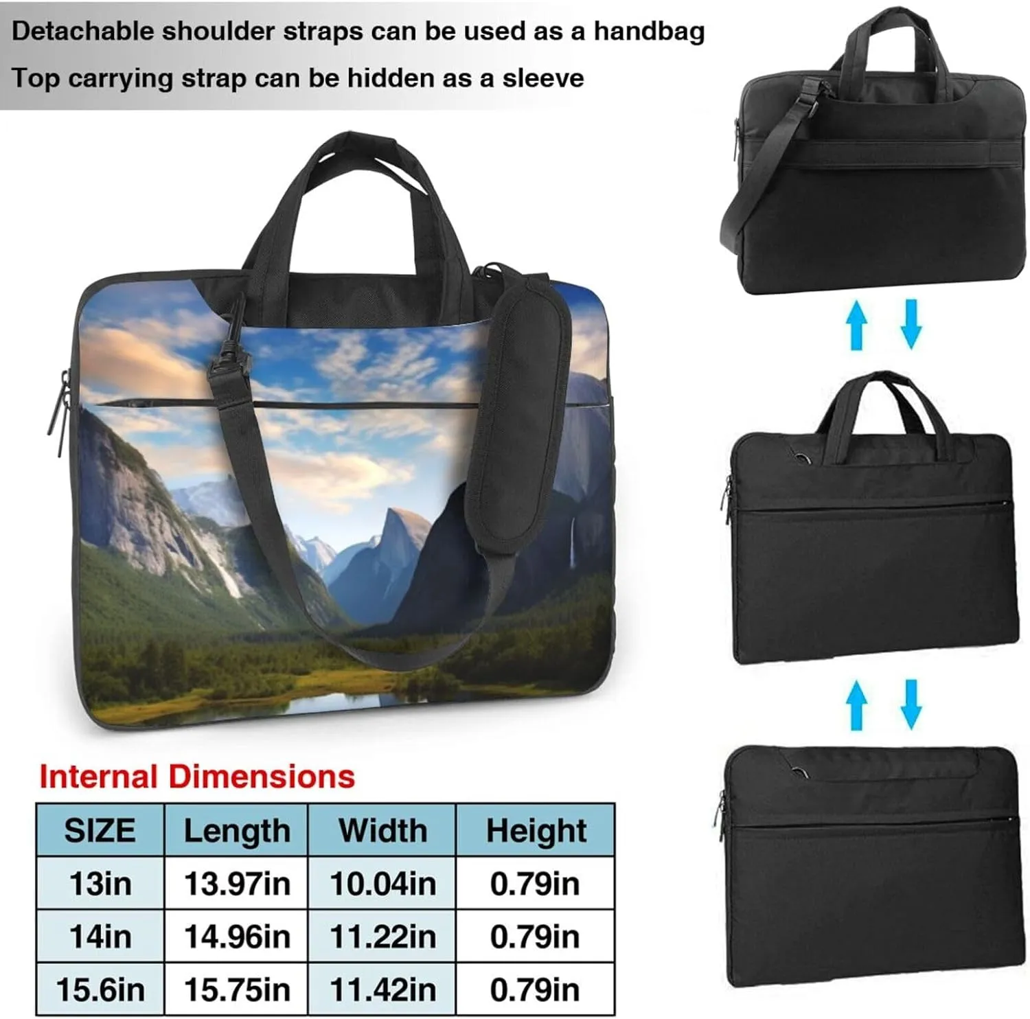 Laptop Shoulder Bag Laptop Bag Computer Bag National Park Messenger Bag for Unisex