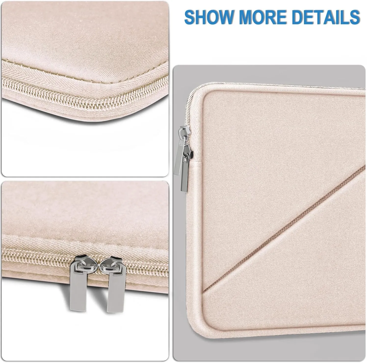 Laptop Sleeve 15.6 inch, Traveling Carrying Computer Bag with Zippered Pocket, Shockproof Protective Laptop Case Compatible for Apple Notebook, HP, Dell, Acer, Asus, Lenovo, Pink