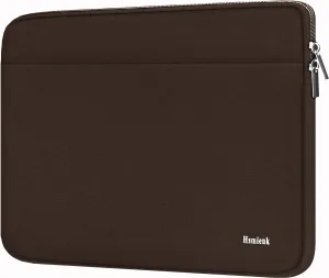 Laptop Sleeve Bag 15.6 inch, Shockproof Protective Notebook Case with Accessory Pocket, Briefcase Carrying Laptop Sleeve for 15.6" HP, ASUS, Dell, Lenovo, Acer -Coffee