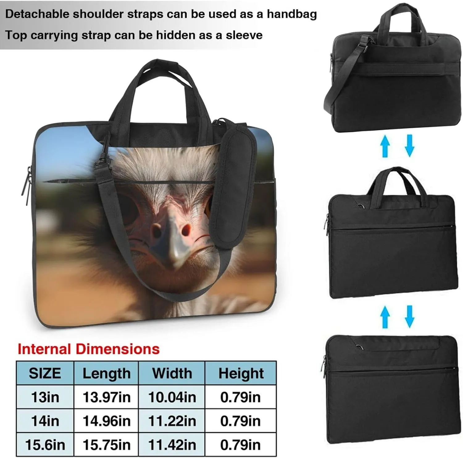 Laptop Tote Bag for Men Women 15.6 inch Laptop Sleeve Shoulder Briefcase Messenger Computer Bag