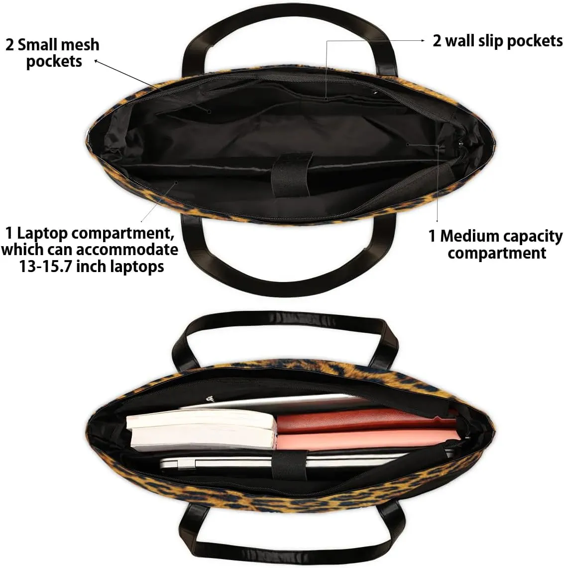 Laptop Tote Bag for Women, 15.6 inch Laptop Bag Handbag Large Briefcase Waterproof Travel Beach Shoulder Bag Work Bags