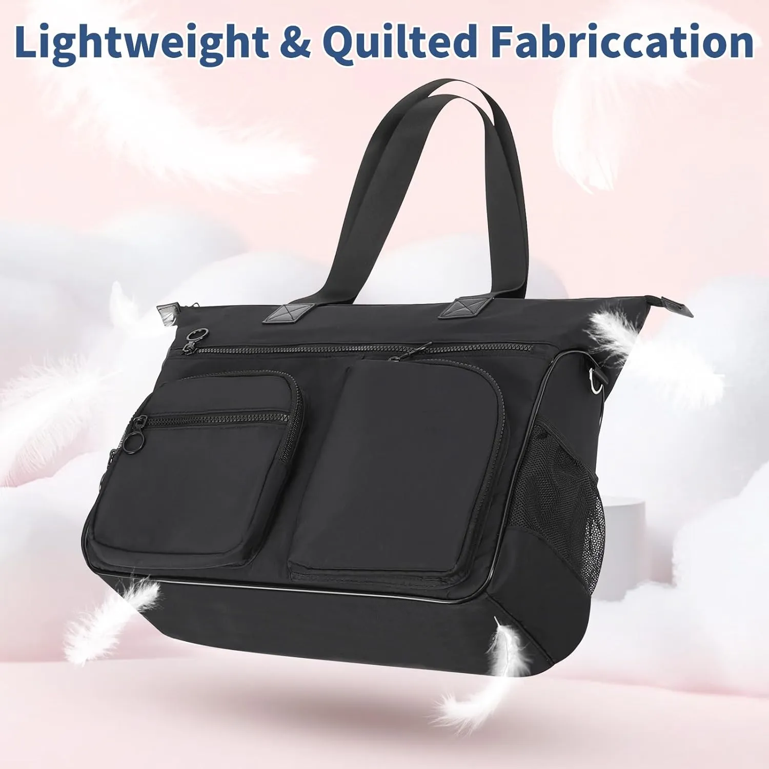 Laptop Tote Bag for Women, 15.6 inch Laptop Bag, Large Capacity Teacher Tote Bag, Lightweight Work Bags for Women with Multi Pockets, Computer Messenger Shoulder Bag Handbag Business Office Work Bag