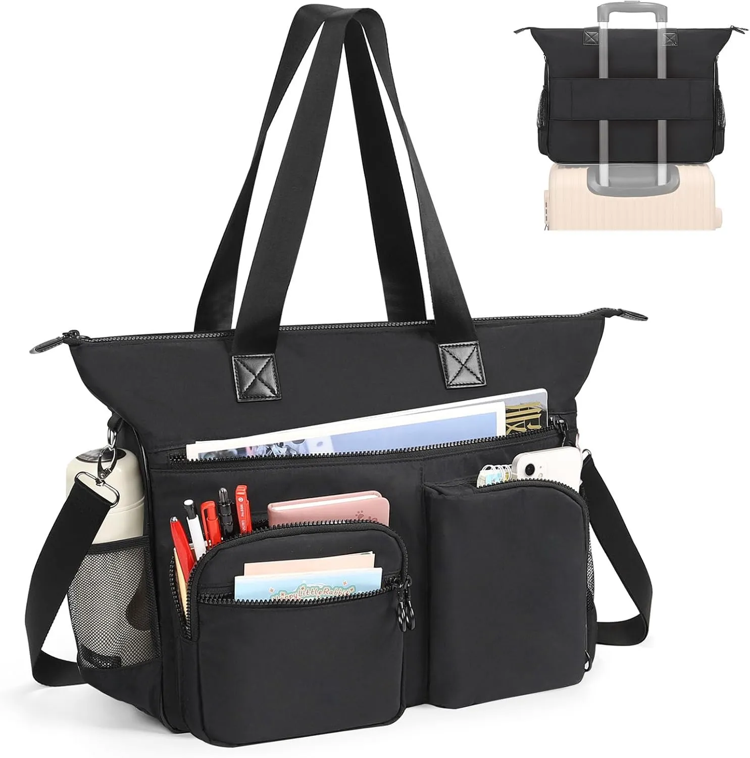 Laptop Tote Bag for Women, 15.6 inch Laptop Bag, Large Capacity Teacher Tote Bag, Lightweight Work Bags for Women with Multi Pockets, Computer Messenger Shoulder Bag Handbag Business Office Work Bag