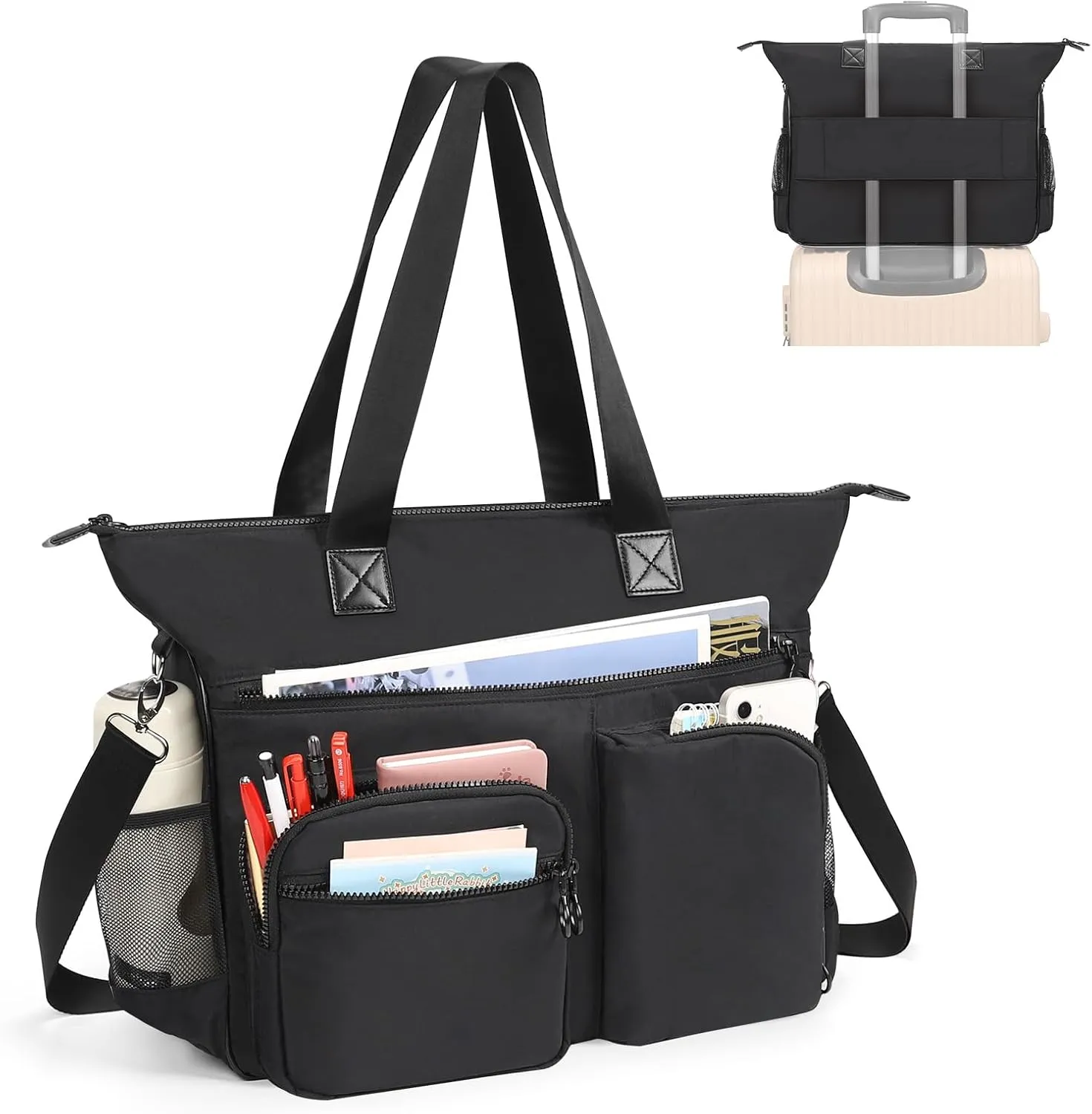 Laptop Tote Bag for Women, 15.6 inch Laptop Bag, Large Capacity Teacher Tote Bag, Lightweight Work Bags for Women with Multi Pockets, Computer Messenger Shoulder Bag Handbag Business Office Work Bag