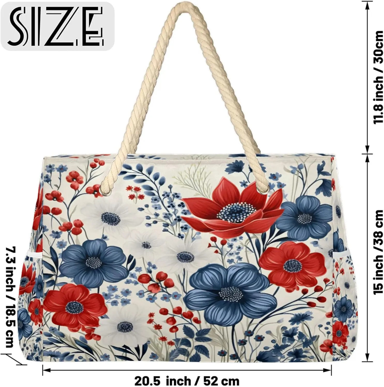 Large Beach Tote Bags for Women, Waterproof Beach Bag with Zipper, Swim Pool Tote Bags