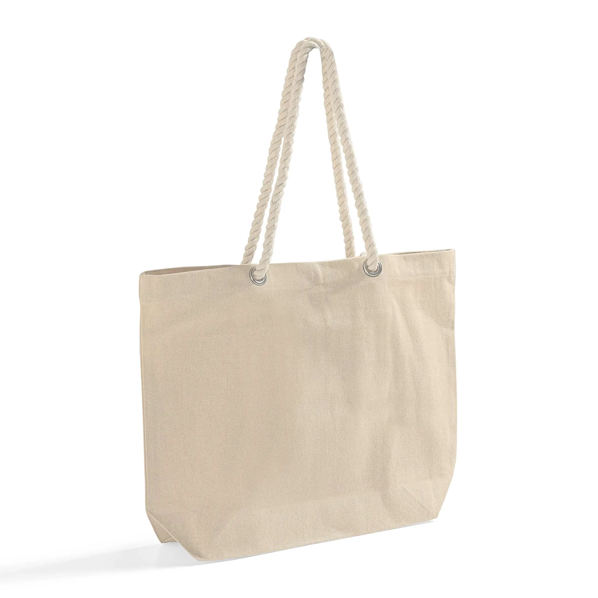 Large Canvas Beach Tote Bag with Fancy Rope Handles- RP260