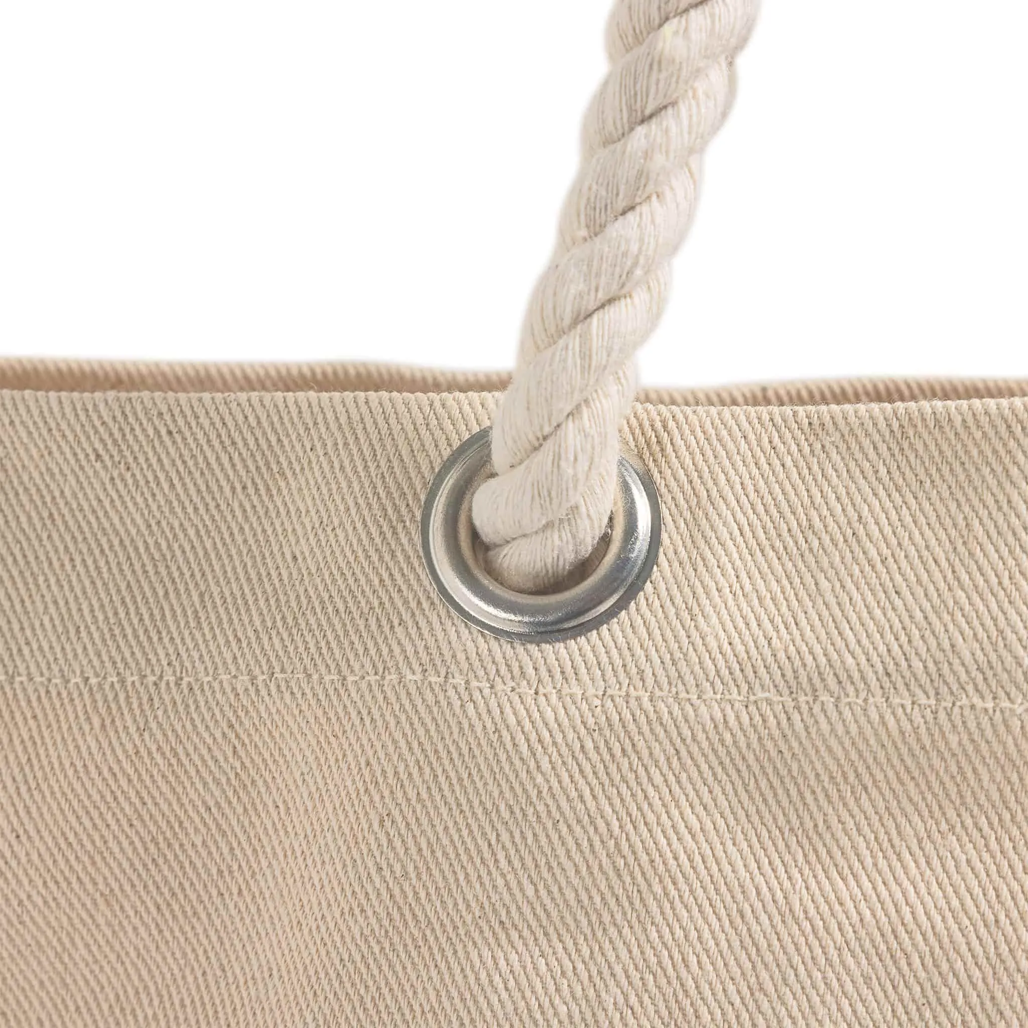 Large Canvas Beach Tote Bag with Fancy Rope Handles- RP260