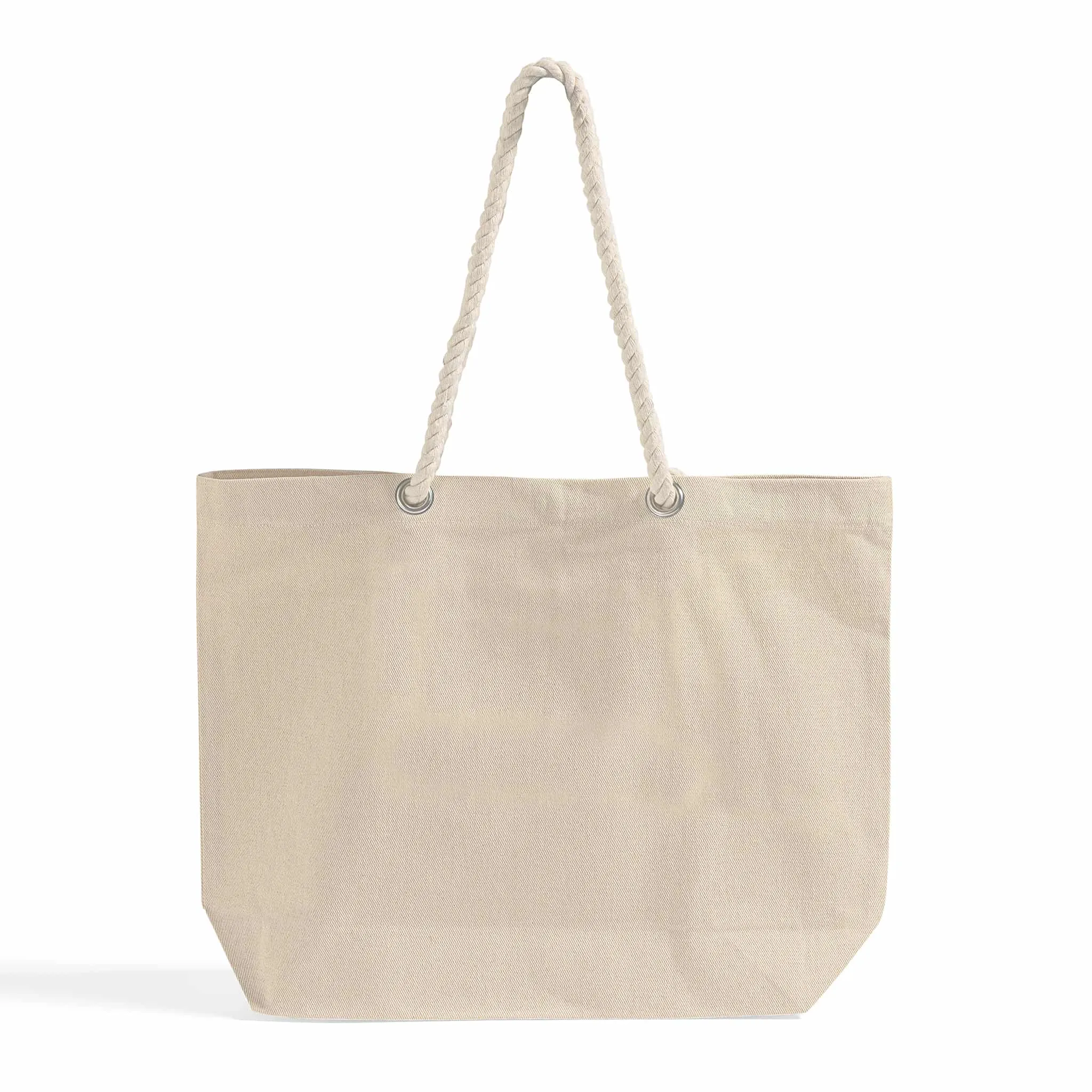 Large Canvas Beach Tote Bag with Fancy Rope Handles- RP260