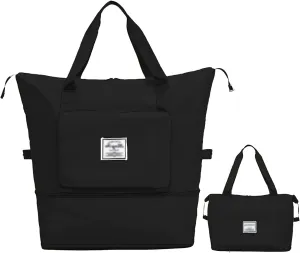 Large Capacity Folding Travel Bag,Travel Lightweight Waterproof Carry on Luggage Bags,Dry&Wet Separation Foldable Duffle Bag,Oxford Fabric Duffel Bag for Expandable Weekender Sports, Gym,