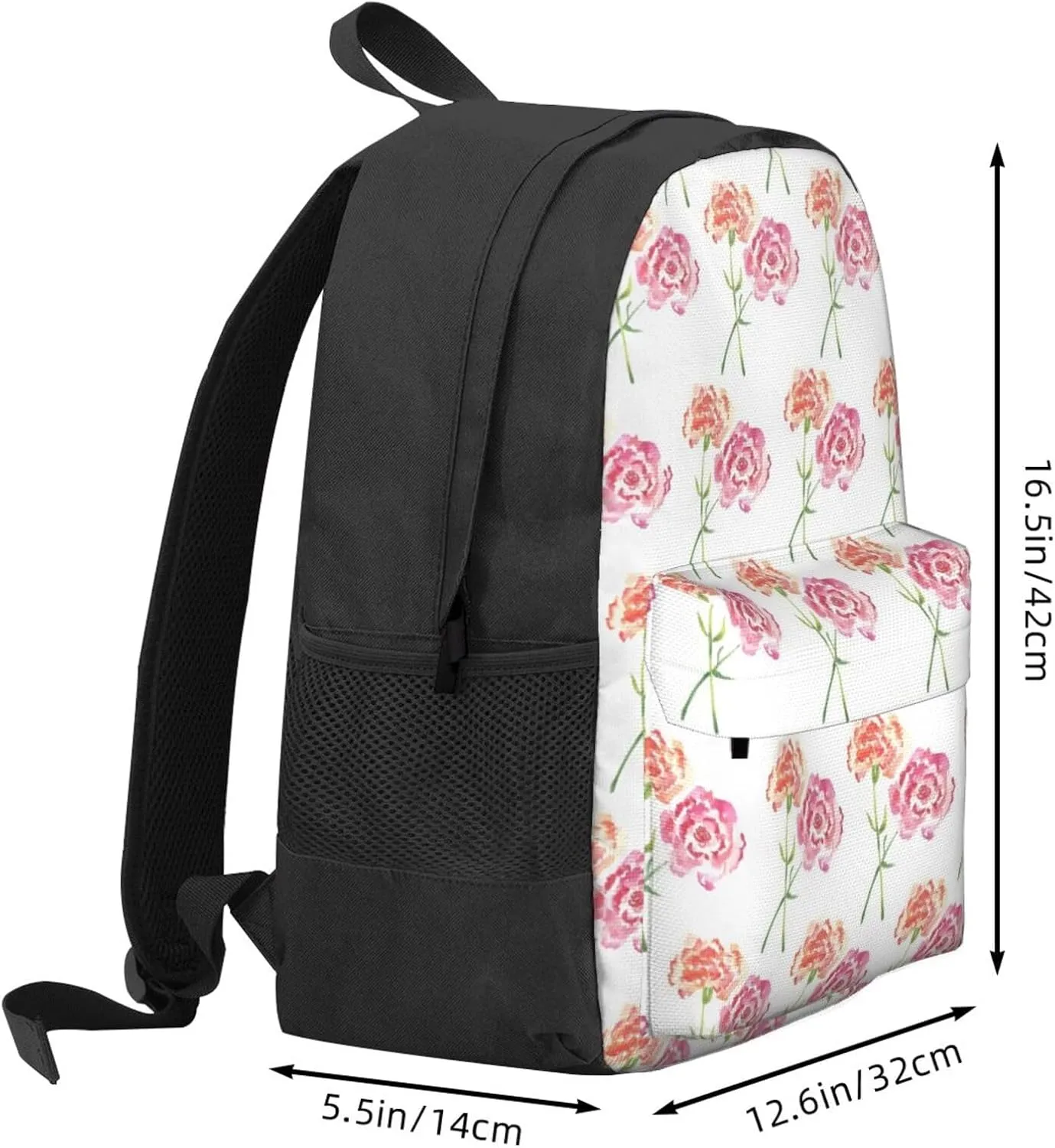 Large Capacity Leisure Travel Backpack Adjustable Strap Suitable Work Outdoor Sport for Woman Man Yellow Pollen Flower