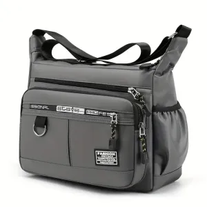 Large-Capacity Men'S Backpack Shoulder Bag Waterproof Wear-Resistant Backpack Multi-Pocket Business Casual Men'S Messenger Bag