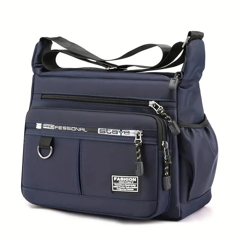 Large-Capacity Men'S Backpack Shoulder Bag Waterproof Wear-Resistant Backpack Multi-Pocket Business Casual Men'S Messenger Bag