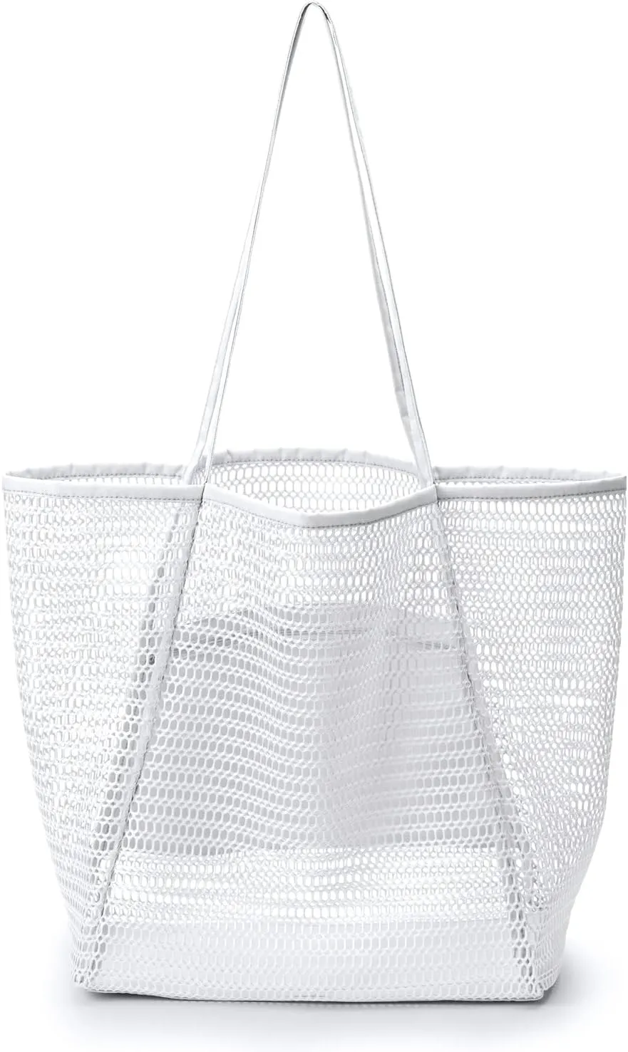 Large Capacity Mesh Beach Tote Bag,Women Casual Shoulder Handbag