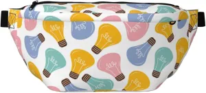 Large Fanny Packs for Women Men Cross Body - colorful Light Bulb Travel Crossbody Bags for Women Trendy, Belt Bag for Women Men Crossbody, Waist Bag for Women With Adjustable Strap