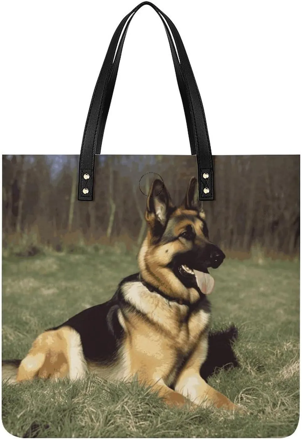 Large Grocery Bags Beach Tote German Shepherd Dog Bag for Women Shoulder Bag for Travel Work Handbag