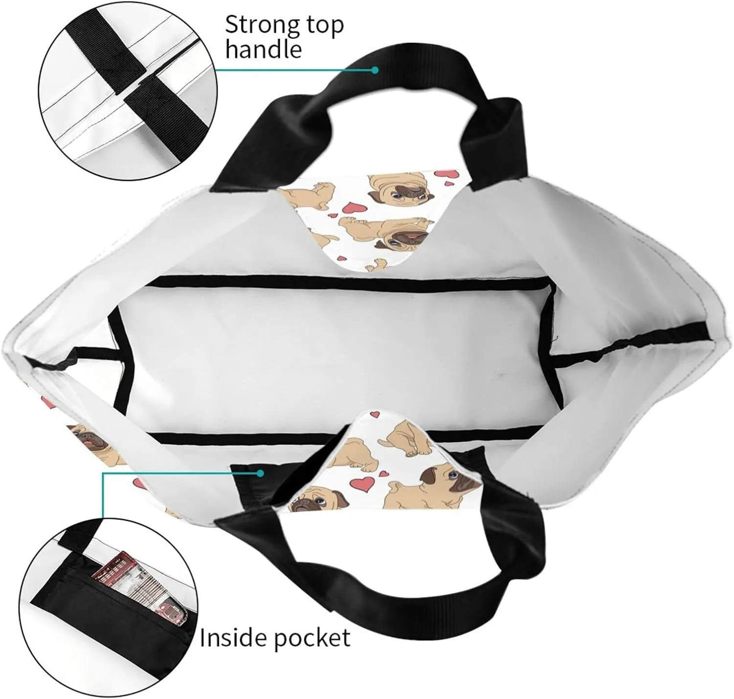 Large Tote Bag For Women Casual Shoulder Bag Handbag Waterproof Crossbody Handbags Reusable For Beach Travel Grocery Shopping