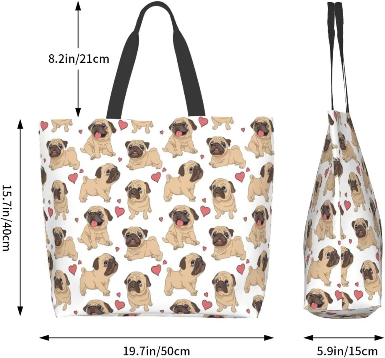 Large Tote Bag For Women Casual Shoulder Bag Handbag Waterproof Crossbody Handbags Reusable For Beach Travel Grocery Shopping