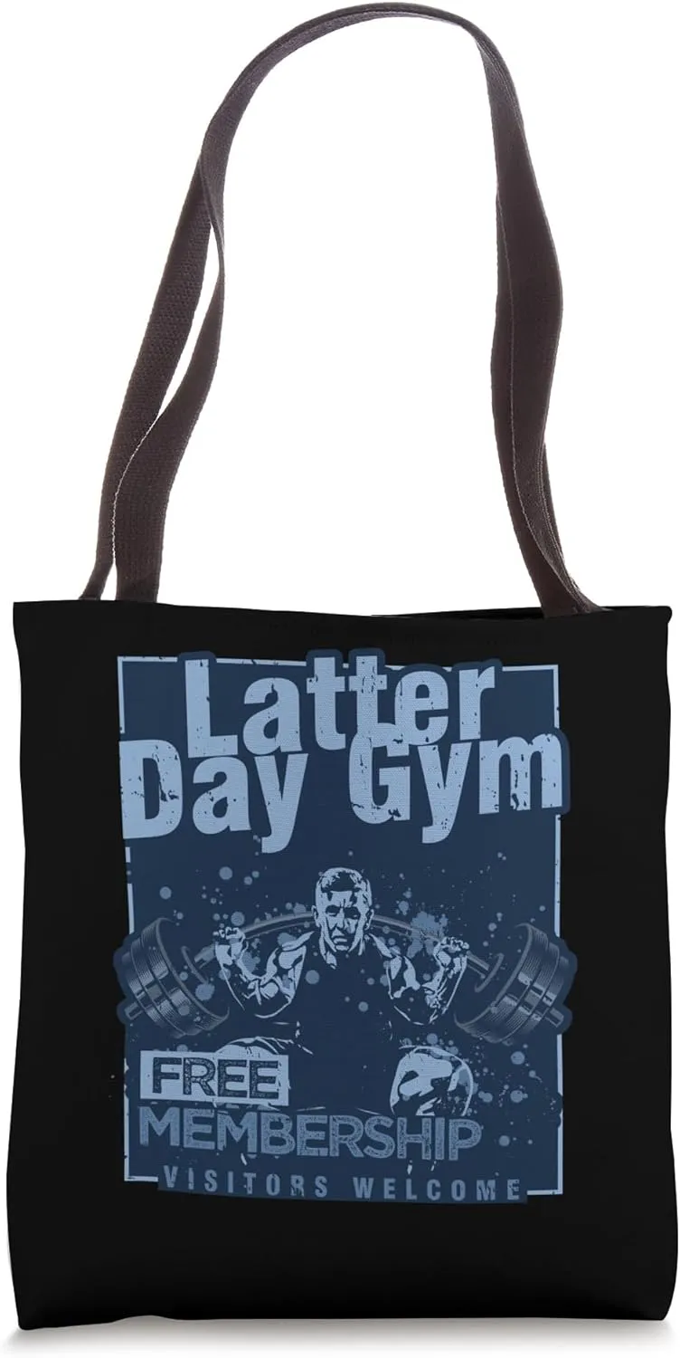 Latter-Day Gym Missionary LDS Church Funny Mormon Tote Bag
