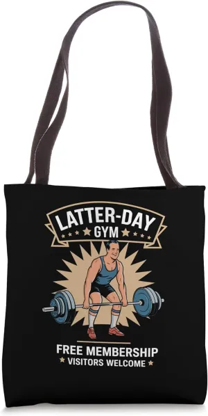 Latter-Day Gym Missionary LDS Church Funny Mormon Tote Bag
