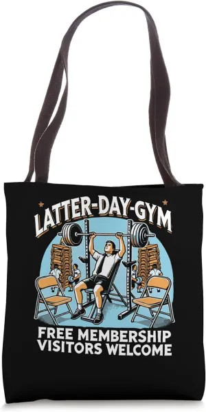 Latter-Day Gym Missionary LDS Church Funny Mormon Tote Bag