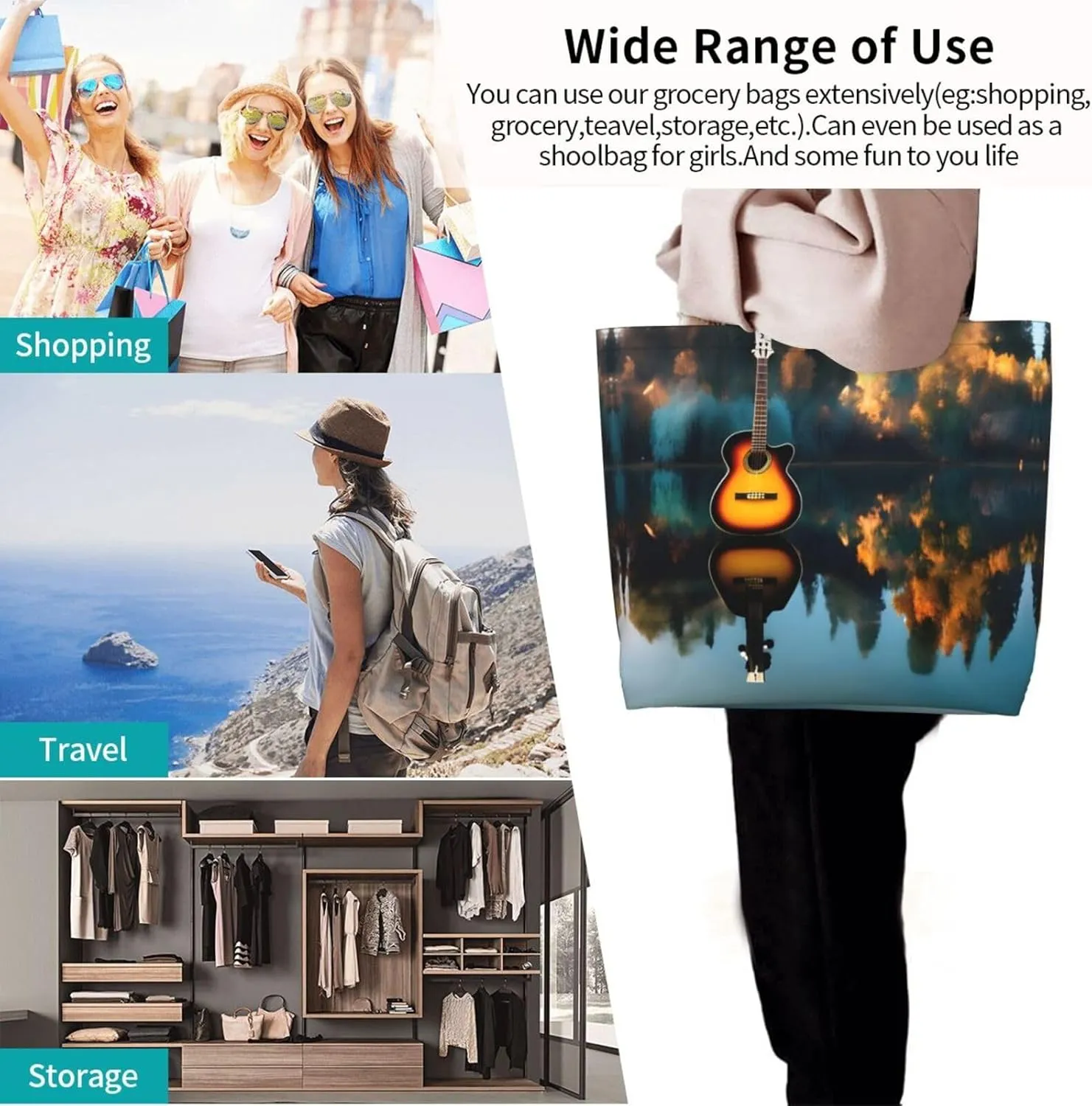 Lavender Stamp Women Tote Bag,Casual Tote'S Handbag Big Capacity Shoulder Bag Crossbody Bag