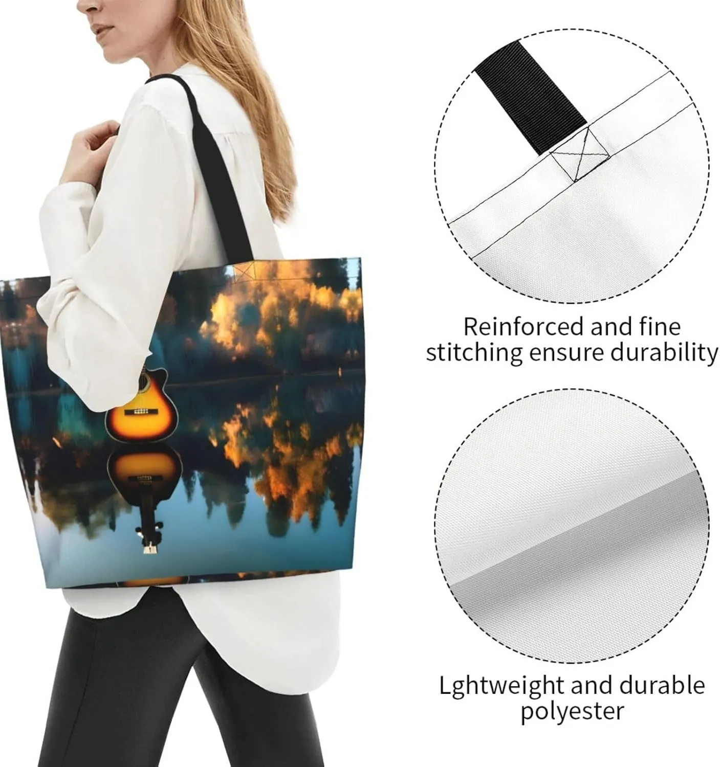 Lavender Stamp Women Tote Bag,Casual Tote'S Handbag Big Capacity Shoulder Bag Crossbody Bag