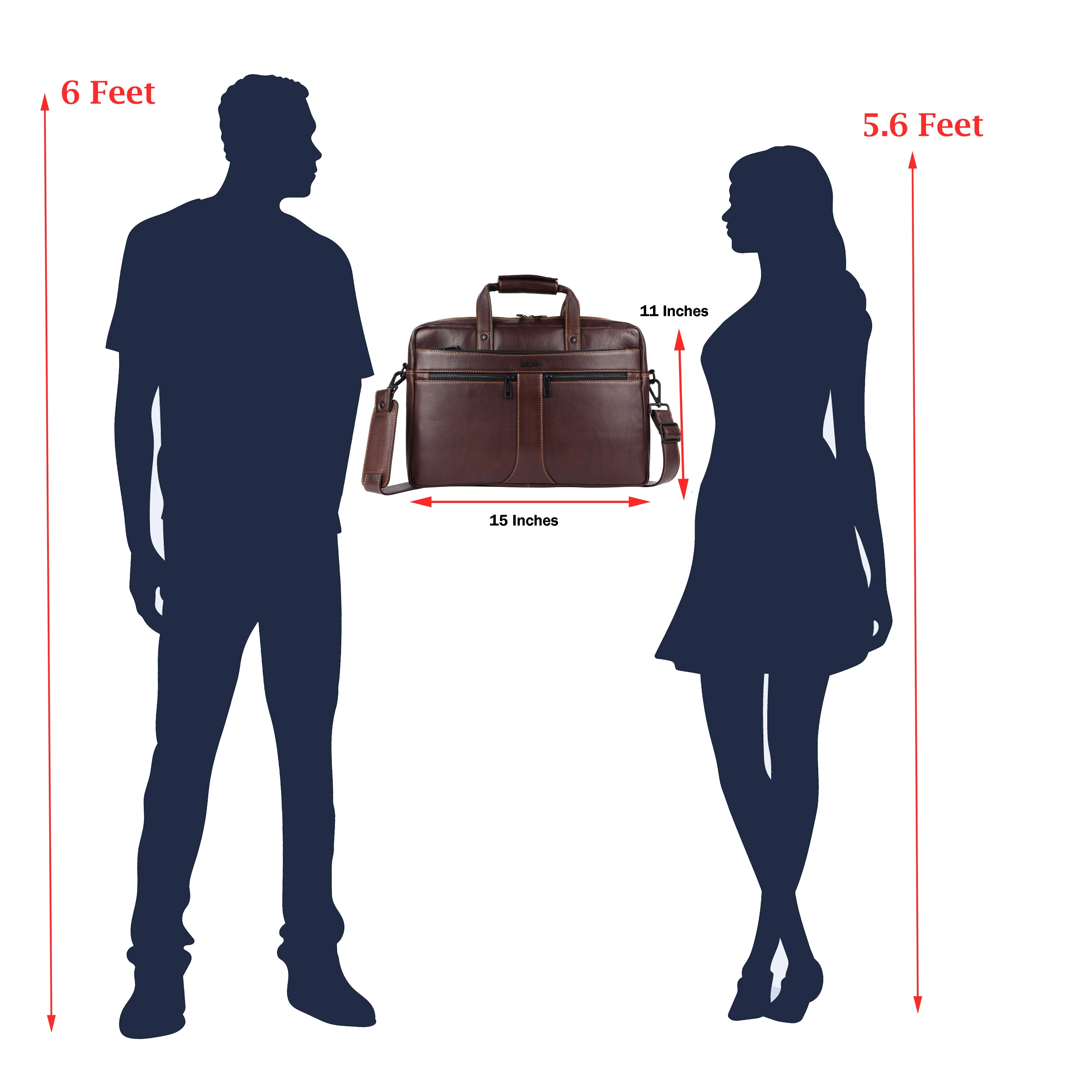 Laveri Genuine Leather Office Laptop Bag