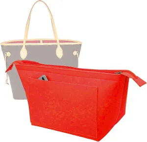 Lckaey Purse Insert Organizer for Neverfull gm Bag purse Organizer kit insert 1070Claret-L