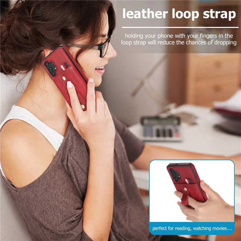 Leather Card Holder Case For Samsung Galaxy A