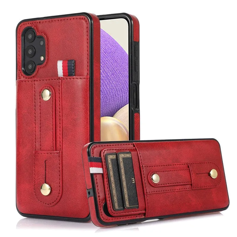 Leather Card Holder Case For Samsung Galaxy A