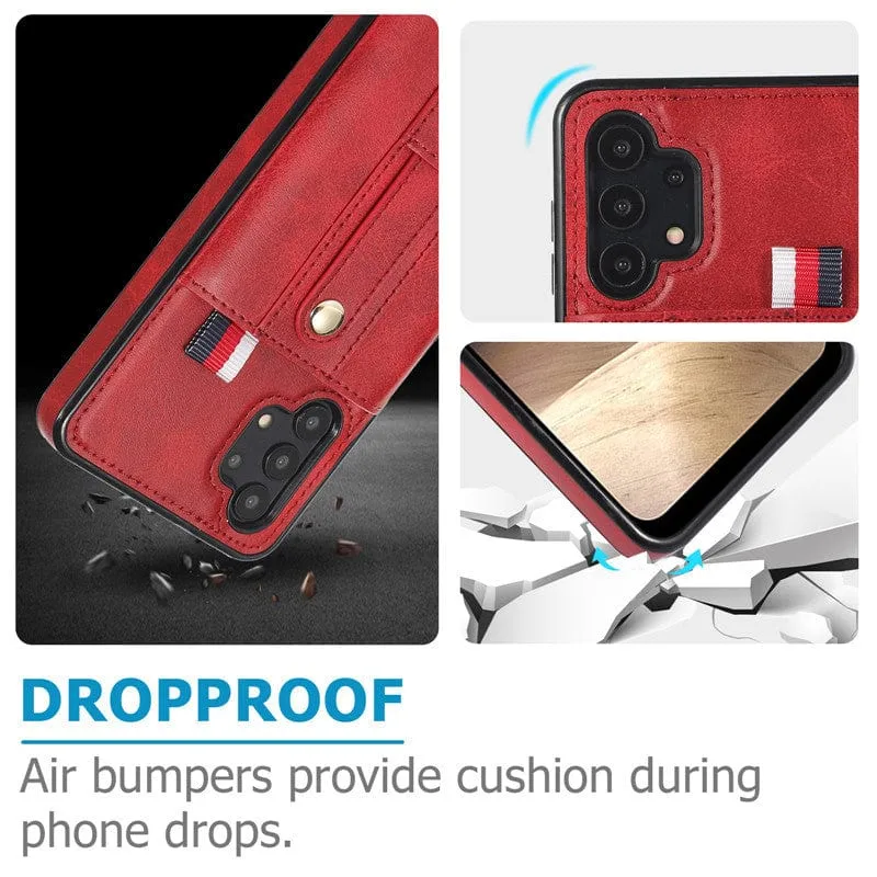 Leather Card Holder Case For Samsung Galaxy A