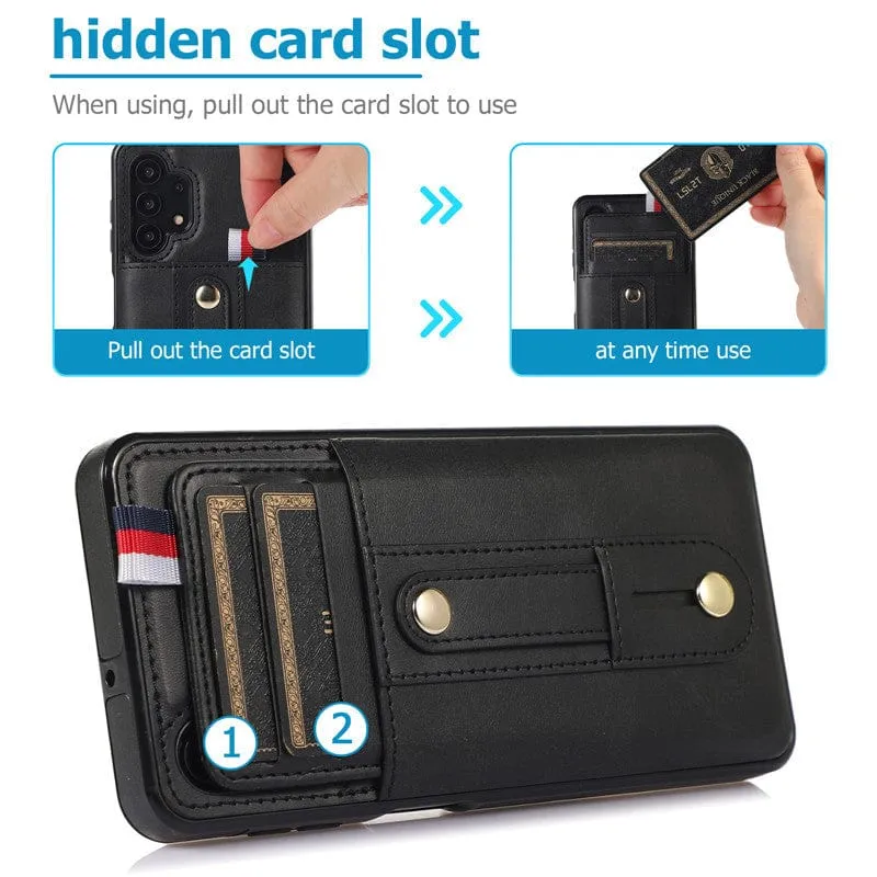 Leather Card Holder Case For Samsung Galaxy A