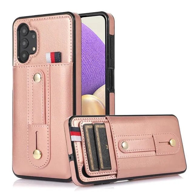 Leather Card Holder Case For Samsung Galaxy A