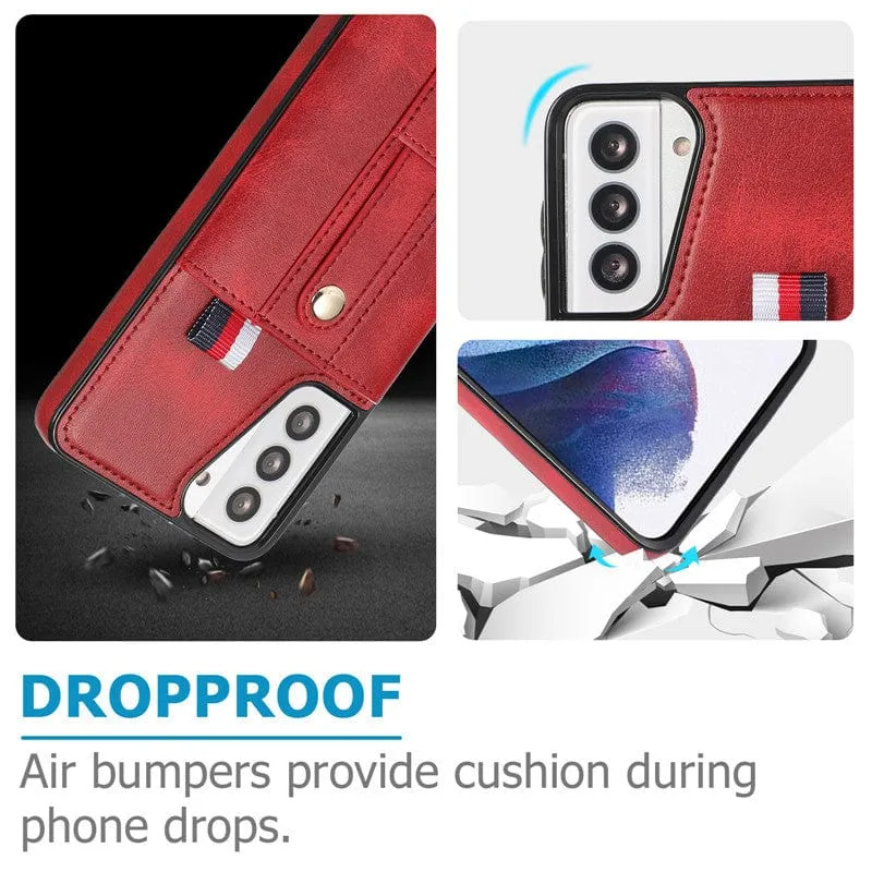 Leather Card Holder Case For Samsung Galaxy S