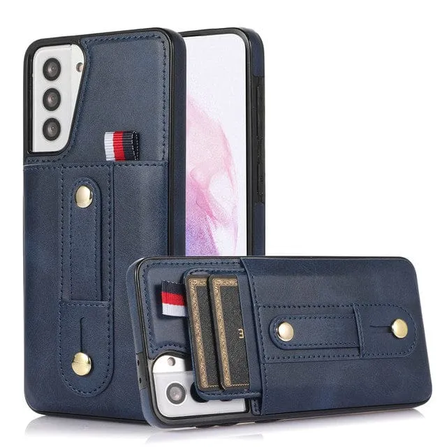 Leather Card Holder Case For Samsung Galaxy S