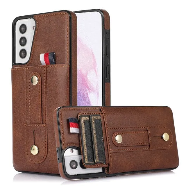Leather Card Holder Case For Samsung Galaxy S